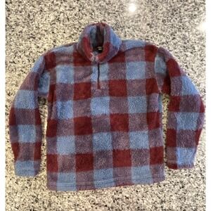 Eddie Bauer Womens Midweight Plush Quarter Zip Fleece Pullover Medium‎ #G45